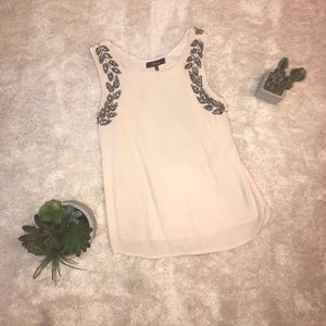 ANGLE beaded, backless tank